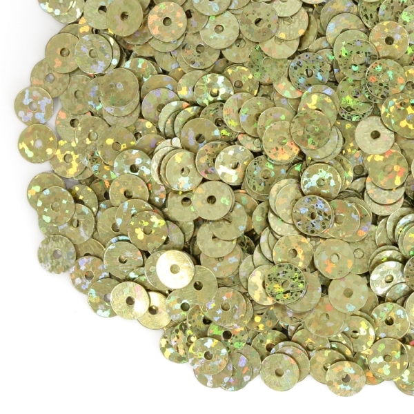 SEQUINS - CIRCLE 01 FLAT - HOLOGRAPHIC - 7mm TOBACCO (LIGHT) 175 - 20g Hole-1.0mm