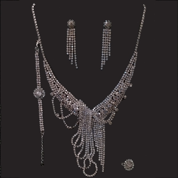 JEWELRY - SET - MARQUISITE - S48 - OXIDIZED - PACKAGE (2 sets)