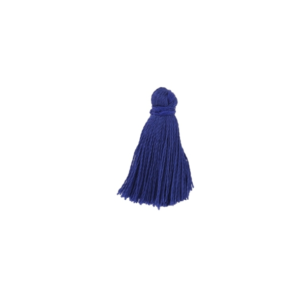 TEXTILE BEADS - TASSEL POLYESTER - 2.6cm BLUE (DARK) 340 - PACKAGE 100pcs.