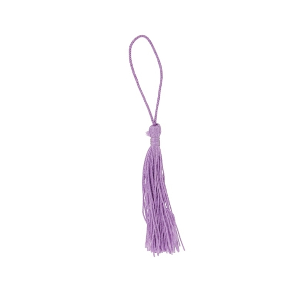 TEXTILE BEADS - TASSEL POLYESTER - 5cm PURPLE (LIGHT) 13 - 20pcs.