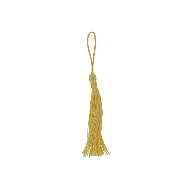 TEXTILE BEADS - TASSEL POLYESTER - 6cm YELLOW (DARK) 07 - 20pcs.