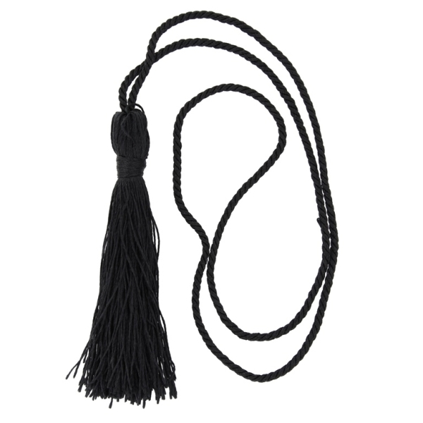 TEXTILE BEADS - TASSEL POLYESTER - 8cm BLACK 19 - PACKAGE 100pcs.