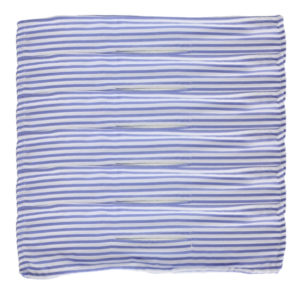 JEWELRY - ACCESSORY FOR HAIR - DAFT BUN WITH WIRE - MODEL 01 - STRIPE 02 - 38x10cm WHITE AND BLUE (DARK) - PACKAGE 20pcs.