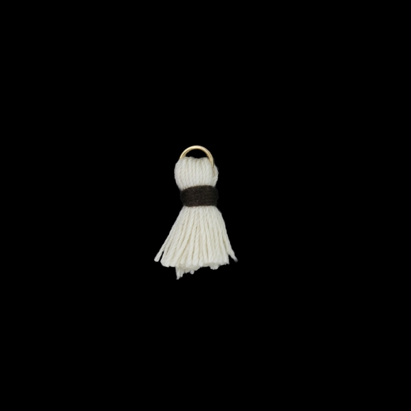 TEXTILE BEADS - TASSEL COTTON - 1.5cm BEIGE (LIGHT) 260 - PACKAGE 100pcs.