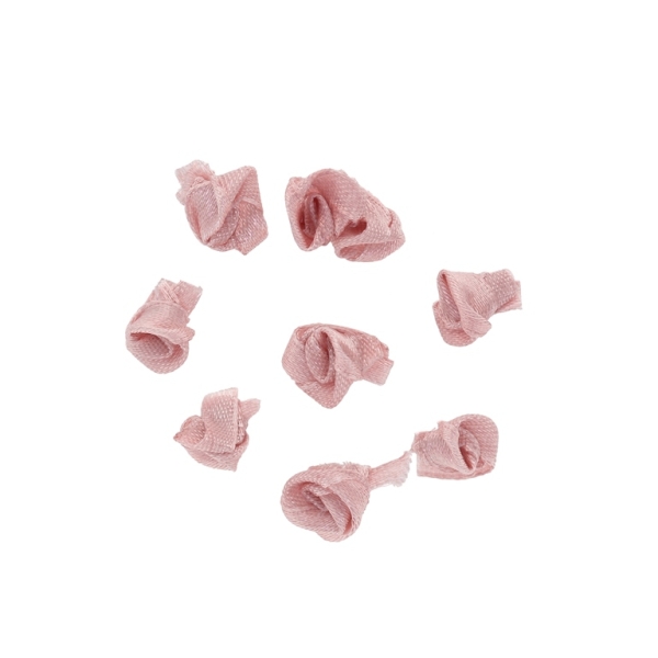 TEXTILE BEADS - SATIN - ROSE - 12mm ROSE DUST (LIGHT) 041 - 50pcs.