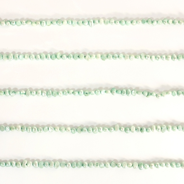 FRESHWATER PEARL BEADS - MODEL 02 - 7x6mm MINT 19 - PACKAGE (5x70pcs.) Hole-0.8mm