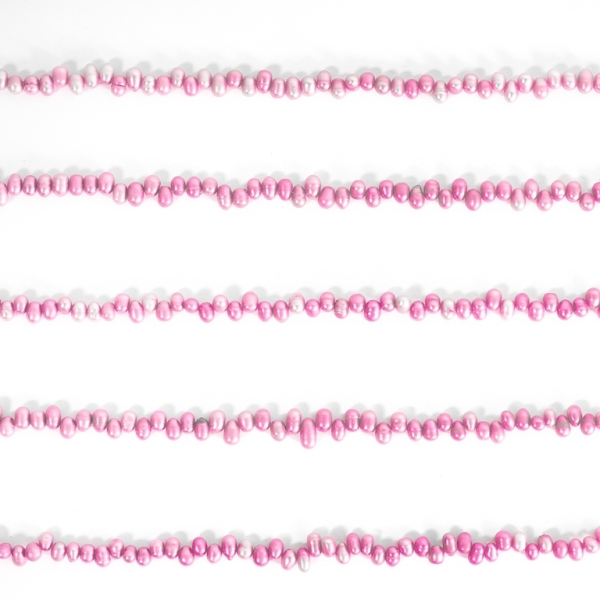 FRESHWATER PEARL BEADS - MODEL 04 - 7x5mm CYCLAMEN (LIGHT) 36 - PACKAGE (5x90pcs.) Hole-0.8mm