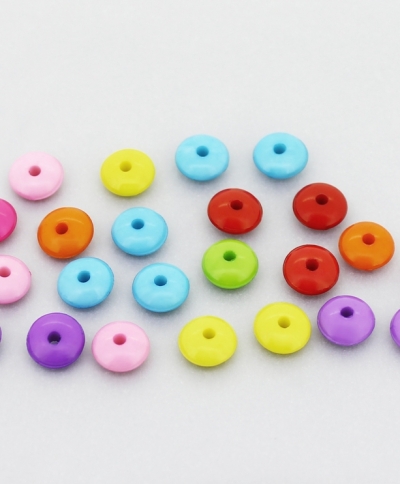 OPAQUE PLASTIC BEADS - WASHER - 3.5x8mm MIX - PACKAGE 500g Hole-1.8mm (3800pcs.)