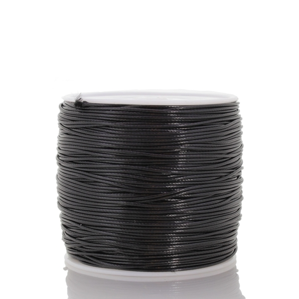 POLYESTER THREAD - 0.8mm BLACK F052 - PACKAGE 2x75meters