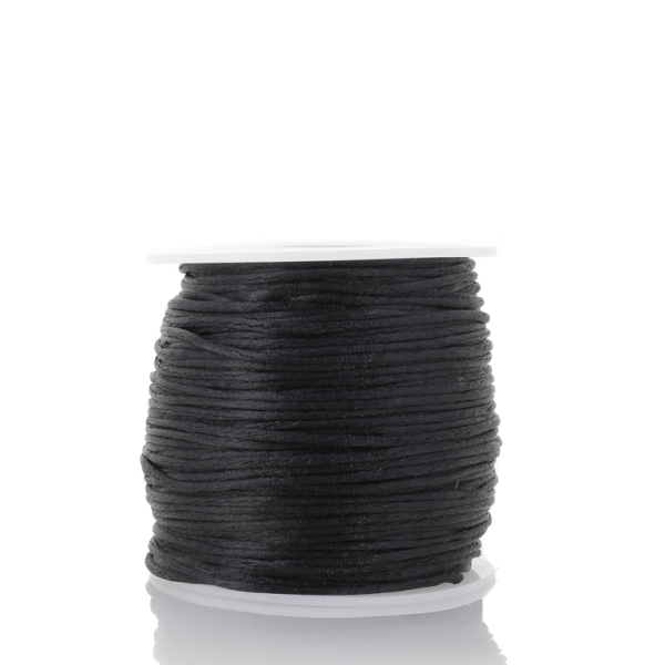 SATIN THREAD 1.0mm - BLACK 102 - 70meters