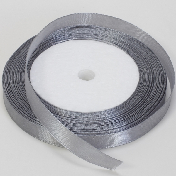 SATIN RIBBON 1.0cm - GRAY 003 - 25yards(22m)