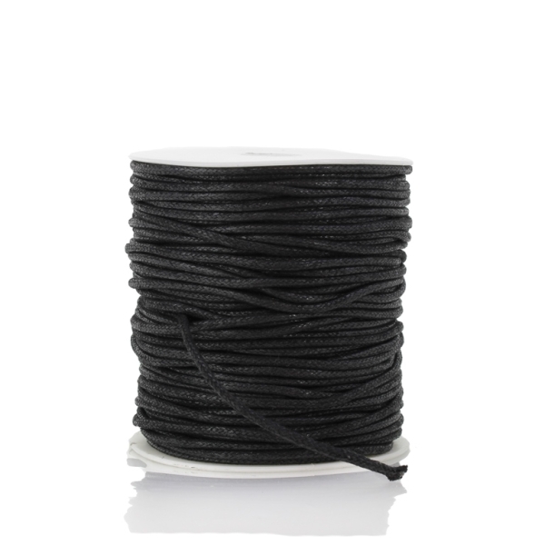 COTTON THREAD 2.0mm - BLACK  332 - PACKAGE  2x70 yards(64m)