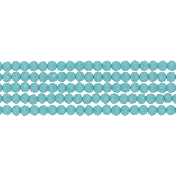 СТЪКЛЕНИ МЪНИСТА - КРИСТАЛИ - 4х3мм - ПЛЪТНИ - ТЮРКОАЗ СИН 054 - ПАКЕТ (5х128 бр.) Отвор-1.0мм