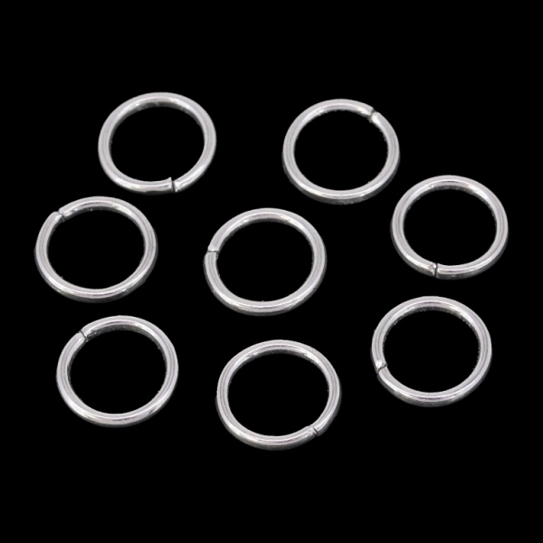 METAL ELEMENTS - JUMP RINGS - 1.0x8mm NICKEL COLOR (DARK) - 50g (338pcs.)