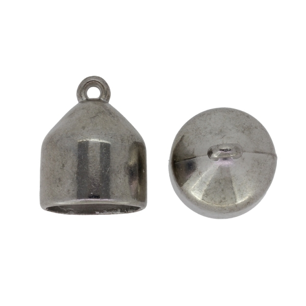 METAL PLATED PLASTIC / CCB NOZZLES - SEMI-OVAL 01 - 20x25mm NICKEL - PACKAGE 250g Hole-2.2mm (90pcs.)