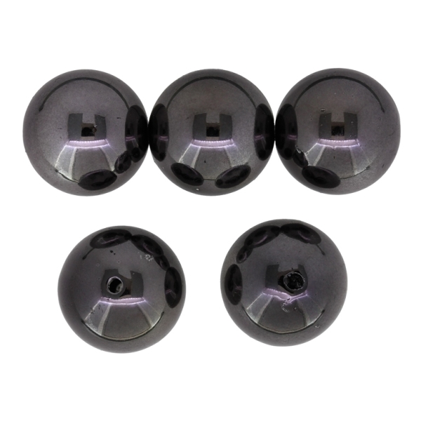 METAL PLATED PLASTIC / CCB BEADS - BALL - 20mm - OXIDIZED - 50g Hole-2.5mm (11pcs.)