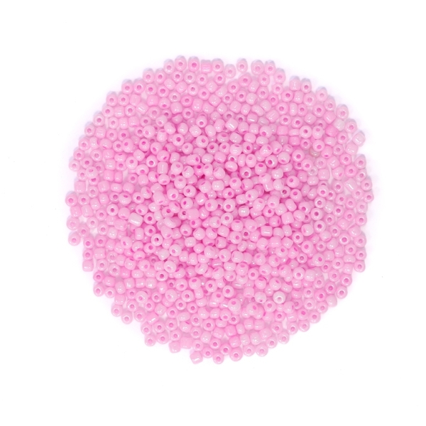 GLASS SEED BEADS - BALL 4mm - CEYLON - PINK 151 - PACKAGE 450g Hole-1.5mm