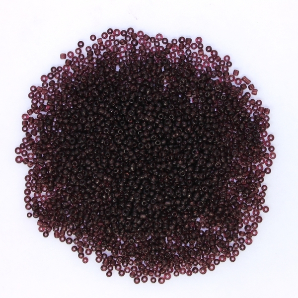 GLASS SEED BEADS - BALL 2mm - TRANSPARENT - PURPLE 11А - PACKAGE 450g Hole-0.8mm