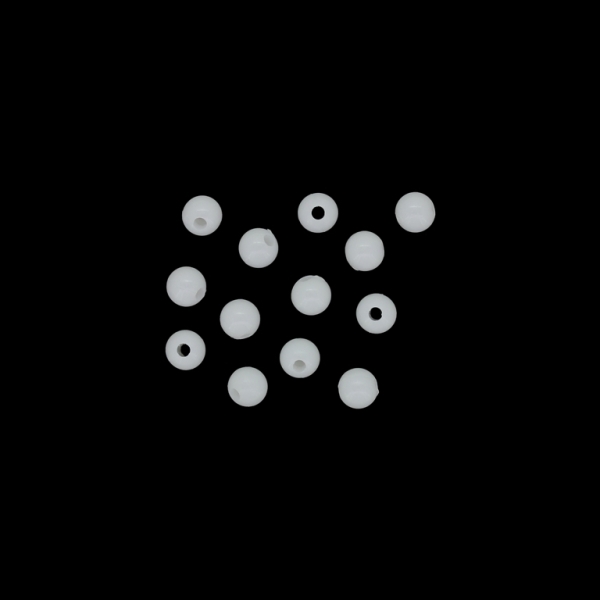 ПЛЪТНИ ПЛАСТМАСОВИ МЪНИСТА - ТОПЧЕ - 6мм БЯЛО 006 - ПАКЕТ 500 гр. Отвор-2.0мм (5200 бр.)