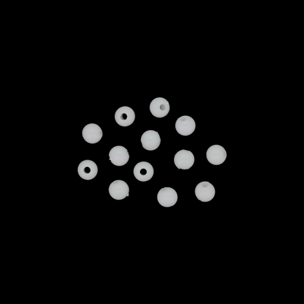 ПЛЪТНИ ПЛАСТМАСОВИ МЪНИСТА - ТОПЧЕ - 6мм БЯЛО 008 - 50 гр. Отвор-2.0мм (500 бр.)