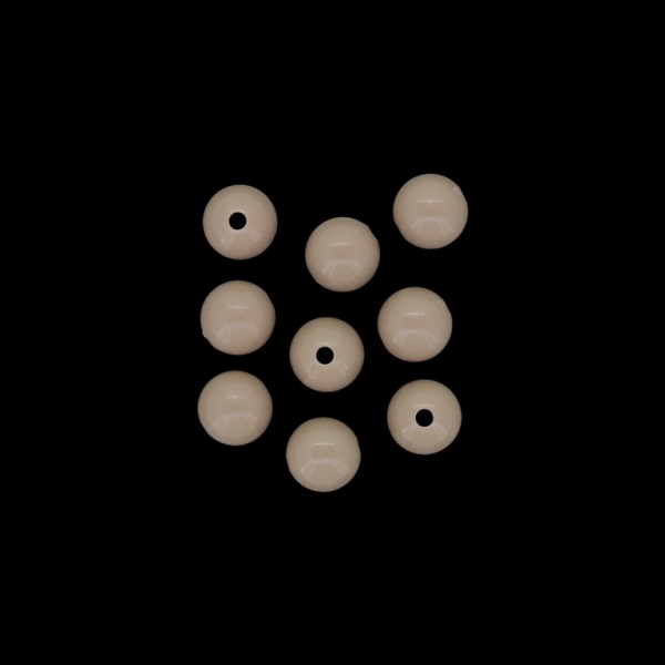 OPAQUE PLASTIC BEADS - BALL - 10mm BEIGE 029 - PACKAGE 500g Hole-2.0mm (1000pcs.)