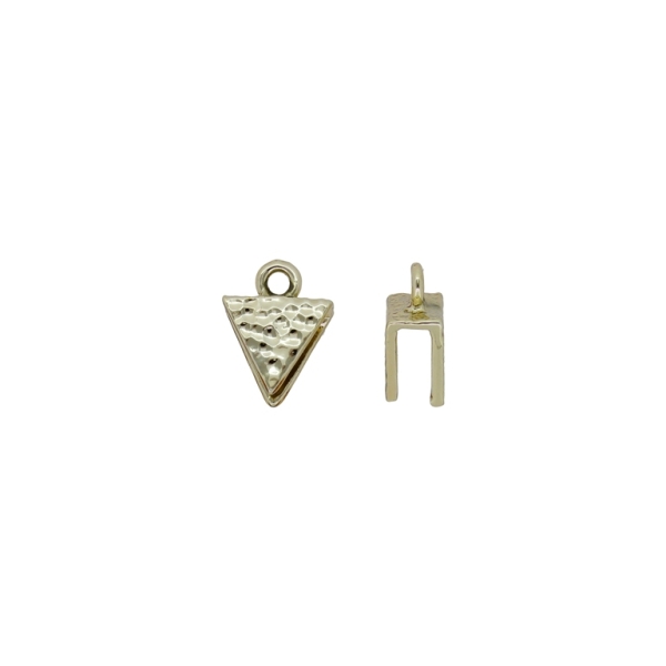 METAL BEADS - CAP FOR ROPE - MODEL 07 - 11x14x6mm GOLD (LIGHT) - PACKAGE 100g 70pcs. Hole-2.0mm