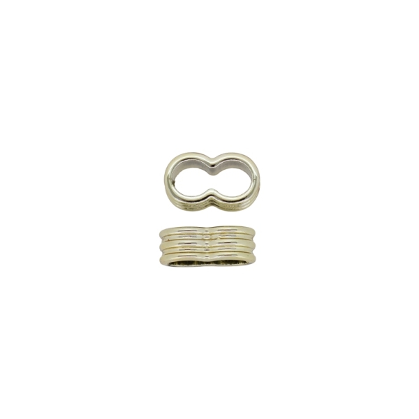 METAL BEADS WITH GLOSS - INFINITY 02 - 5x14x8mm GOLD (LIGHT) - PACKAGE 100g 86 бр.