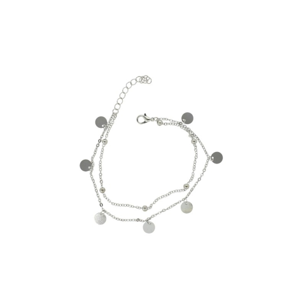 JEWELRY - ANKLET - METAL - CHAIN - 19cm CIRCLE GK067 - NICKEL - 1pc.