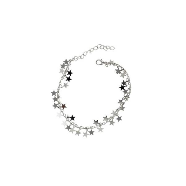 JEWELRY - ANKLET - METAL - CHAIN - 20.5cm STAR GK068 - NICKEL - PACKAGE 3pcs.