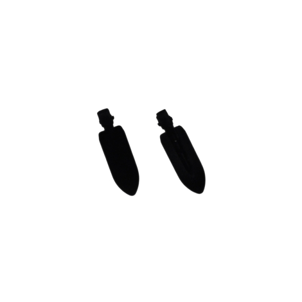 JEWELRY - METAL SNAP HAIR CLIP - METAL AND VELVET - MODEL 13 - 6.7x2.0x1.0cm BLACK - PACKAGE 6pcs.