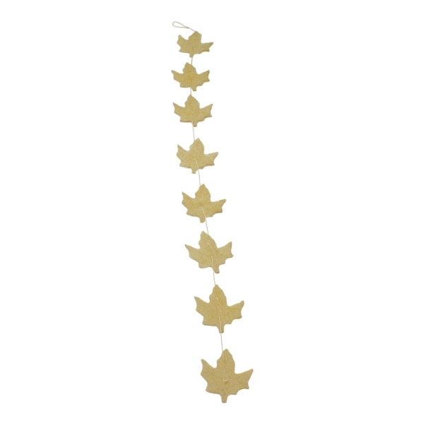 MATERIALS FOR CRAFT AND DECORATION - COCONUT GRASS FIGURES - LEAF 01 - GARLAND - 10x12x0.2cm - ECRU-ECRU (LIGHT) - 1pc.