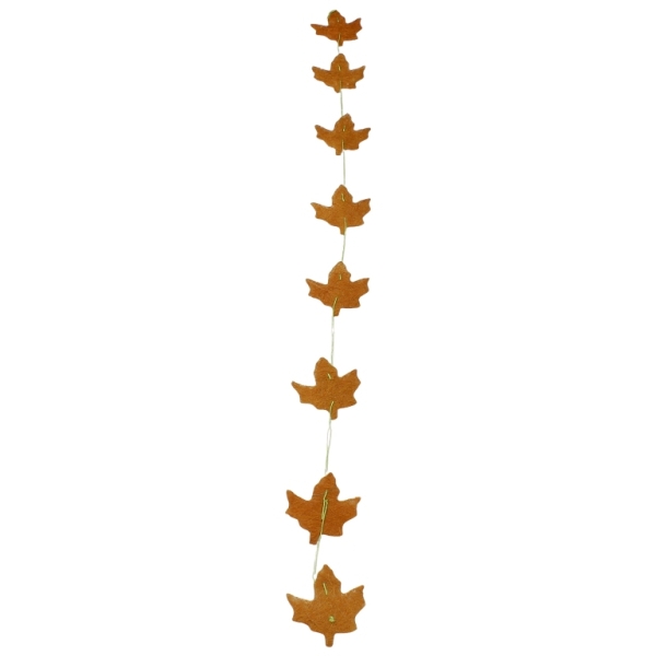 MATERIALS FOR CRAFT AND DECORATION - COCONUT GRASS FIGURES - LEAF 01 - GARLAND - 10x12x0.2cm - BROWN-GREEN - 1pc.