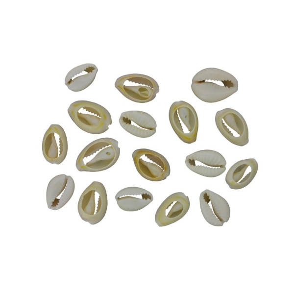 SHELL BEADS - MODEL 02 - 17x11x6mm ECRU (LIGHT) - PACKAGE 250g (325pcs.)