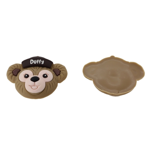 PLASTIC BEADS - RUBBER 3D - FOR GLUING - BEAR 32 - 53x43x12mm ECRU-BROWN-BROWN (DARK) - 2pcs.