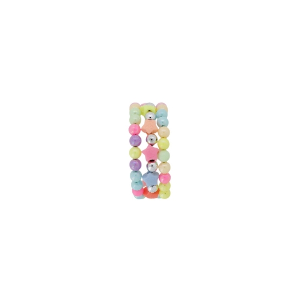 JEWELRY - CHILDREN'S BRACELET - MEMORY WIRE AND PLASTIC - STAR G160 - NICKEL AND MIX - PACKAGE 12pcs.