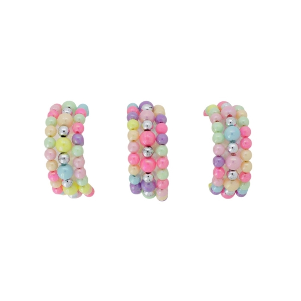 JEWELRY - CHILDREN'S BRACELET - MEMORY WIRE AND PLASTIC - BALL G157 - NICKEL AND MIX - PACKAGE 12pcs.