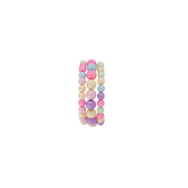 JEWELRY - CHILDREN'S BRACELET - MEMORY WIRE AND PLASTIC - BALL G158 - MIX - PACKAGE 12pcs.