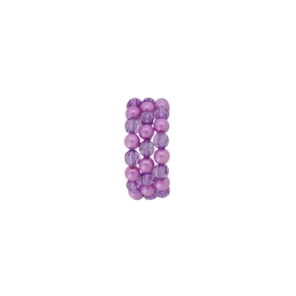 JEWELRY - CHILDREN'S BRACELET - MEMORY WIRE AND PLASTIC - BALL G174 - PURPLE (DARK)-PURPLE - 1pc.