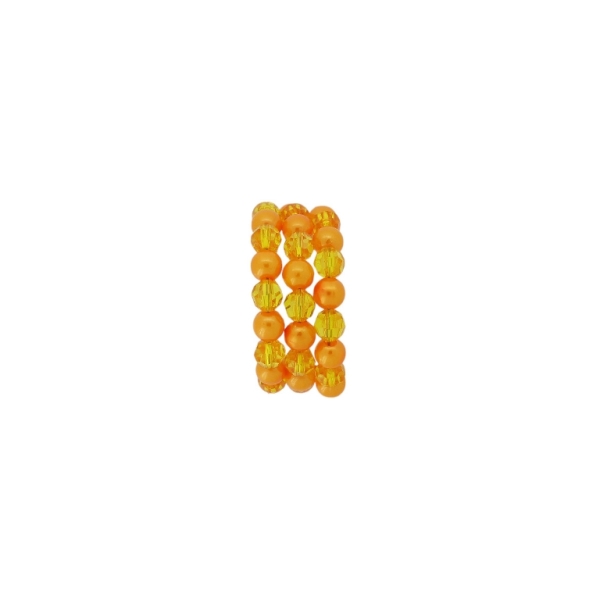 JEWELRY - CHILDREN'S BRACELET - MEMORY WIRE AND PLASTIC - BALL G174 - ORANGE (LIGHT)-ORANGE - 1pc.