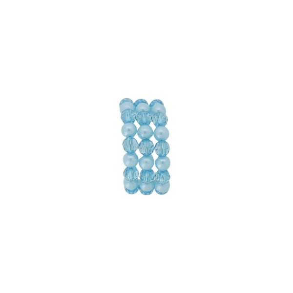 JEWELRY - CHILDREN'S BRACELET - MEMORY WIRE AND PLASTIC - BALL G174 - BLUE-BLUE (LIGHT) - 1pc.