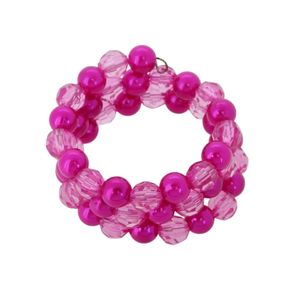 JEWELRY - CHILDREN'S BRACELET - MEMORY WIRE AND PLASTIC - BALL G174 - CYCLAMEN (LIGHT)-CYCLAMEN - 1pc.