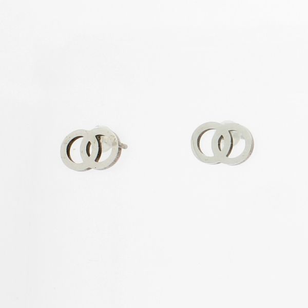 JEWELRY - EARRINGS - SCREW - STAINLESS STEEL - CIRCLES Е768 - 0.9х0.6cm NICKEL - 1 pair
