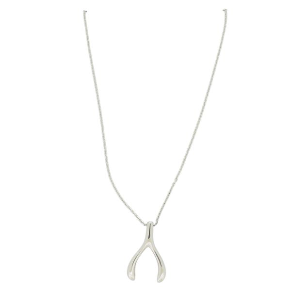  БИЖУТЕРИЯ - КОЛИЕ - МЕСИНГ - КОСТ WISHBONE K137 - 1.6х2.5см НИКЕЛ - ПАКЕТ 6 бр. 