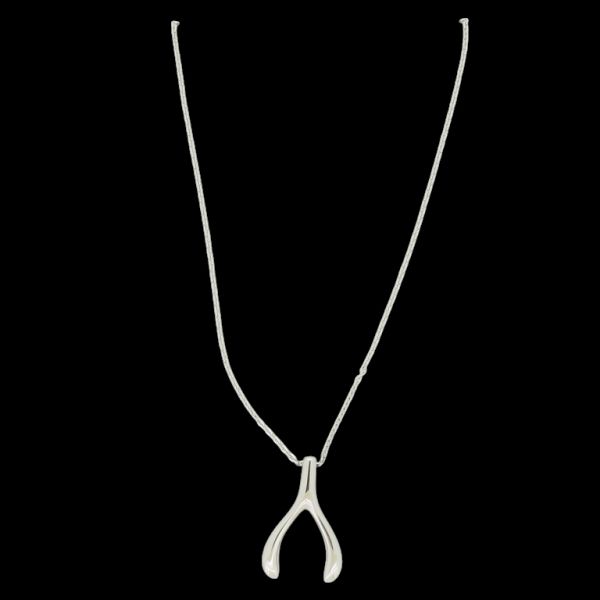  БИЖУТЕРИЯ - КОЛИЕ - МЕСИНГ - КОСТ WISHBONE K137 - 1.6х2.5см НИКЕЛ - ПАКЕТ 6 бр. 