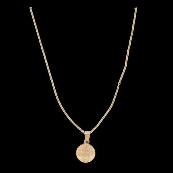  JEWELRY - NECKLACE - BRASS - MEDALLION K154 - 1.2x2.0cm ROSE GOLD - 1pc.