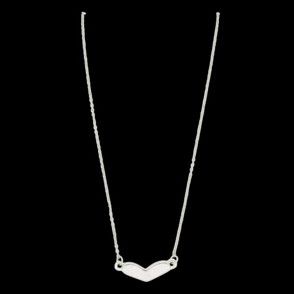  JEWELRY - NECKLACE - BRASS - HEART K135 - 2.1x0.7cm NICKEL - 1pc.