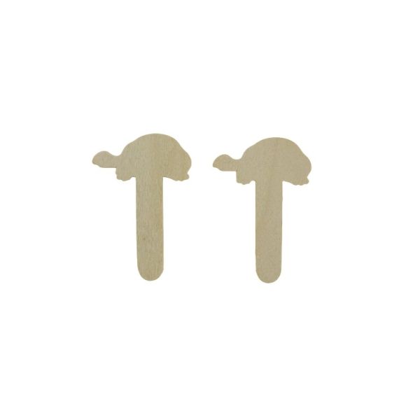 MATERIALS FOR CRAFT AND DECORATION - TOPPER FROM WOOD - TURTLE 01 - 6.0x9.8x0.3cm NATURAL - PACKAGE 40pcs.