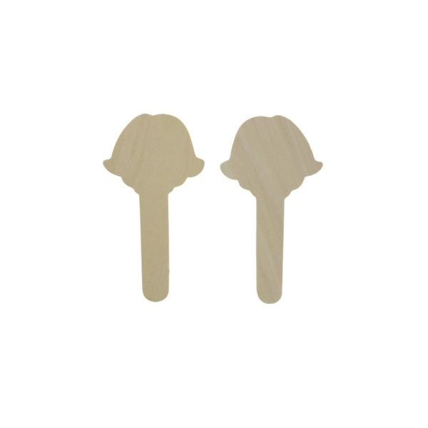 MATERIALS FOR CRAFT AND DECORATION - TOPPER FROM WOOD - GIRL 01 - 6.0x12.3x0.3cm NATURAL - PACKAGE 40pcs.