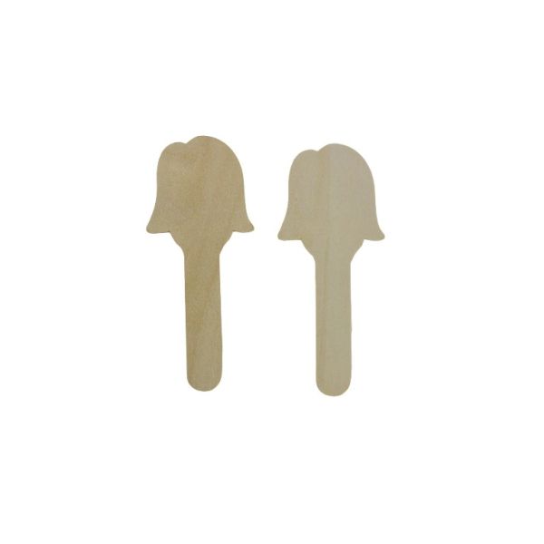 MATERIALS FOR CRAFT AND DECORATION - TOPPER FROM WOOD - GIRL 02 - 5.6x13.2x0.3cm NATURAL - 4pcs.