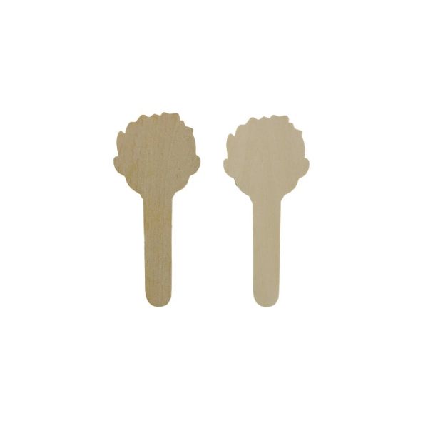 MATERIALS FOR CRAFT AND DECORATION - TOPPER FROM WOOD - BOY 01 - 5.6x12.3x0.3cm NATURAL - 4pcs.